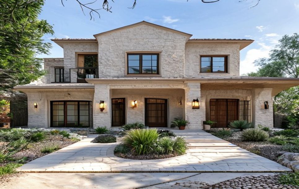 Utah-style suburban home exterior with landscaping and a lawn