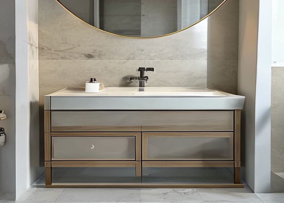 Clean bathroom sink area where moisture may attract ants